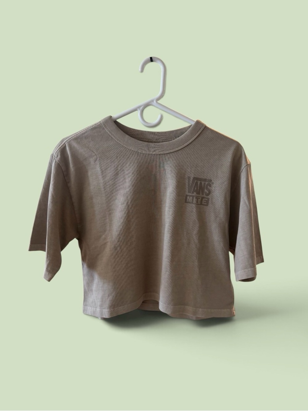 Vans Kids Short Sleeve Cropped Tee in Taupe